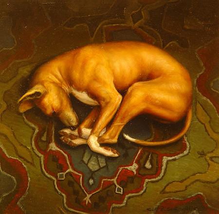 Dog Painting - Daphne by Scott Goodwilllie