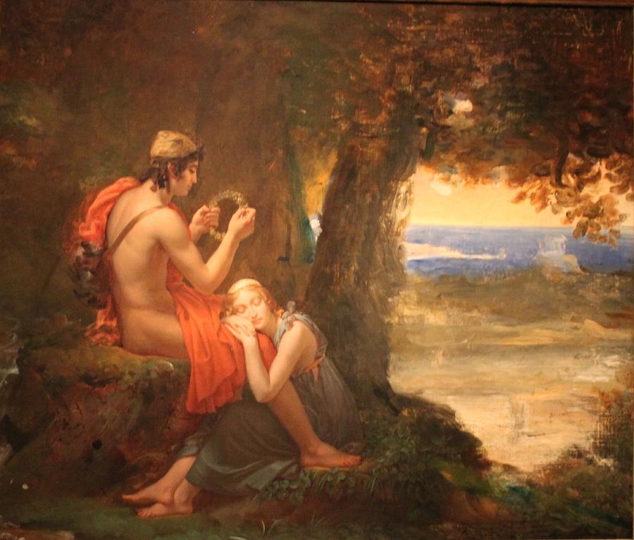 Daphnis and Chloe, circa 1824,   Painting by Celestial Images