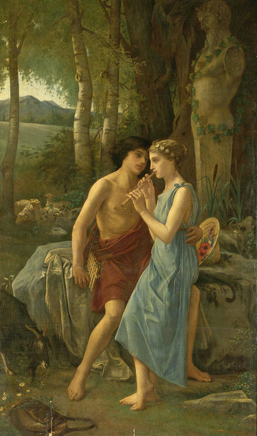 Daphnis and Chloe Painting by Pierre Cabanel