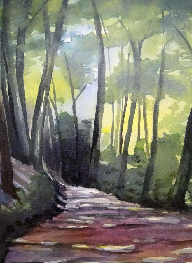 Dappled Dirt Road Painting by Edith Hunsberger