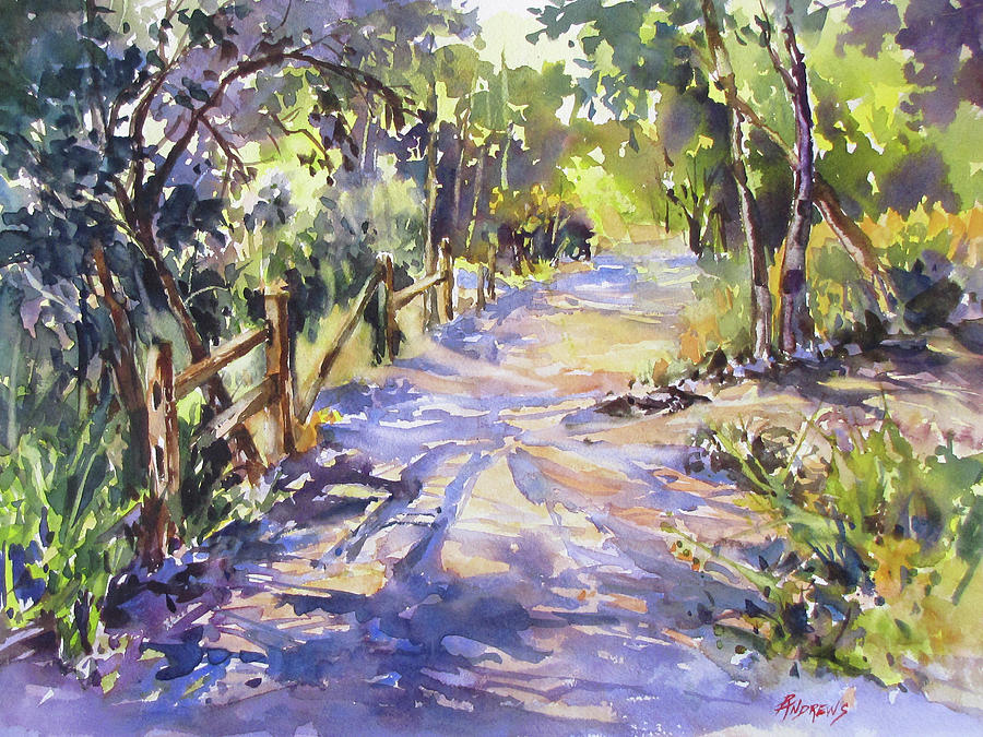Dappled Morning Walk Painting by Rae Andrews
