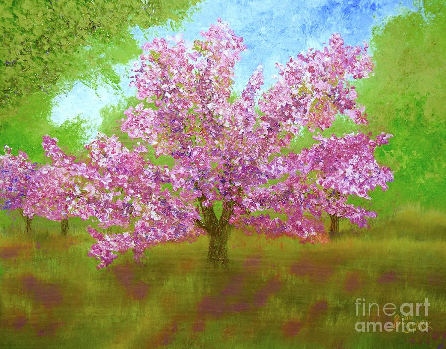 Dappled Shade of Cherry Blossoms  Painting by Barrie Stark
