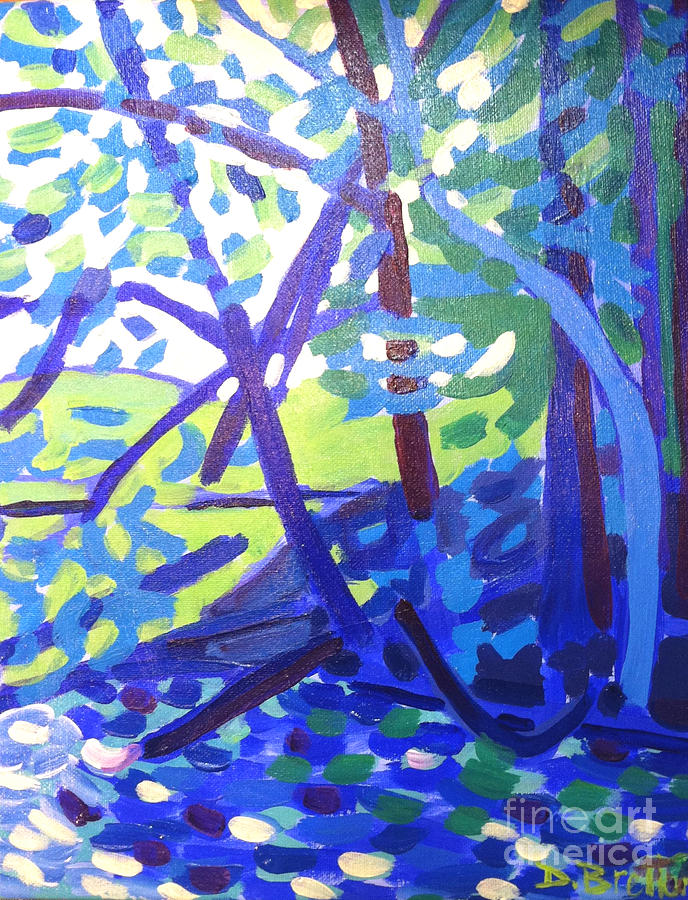 Dappled Sunshine Nashua River Painting by Debra Bretton Robinson
