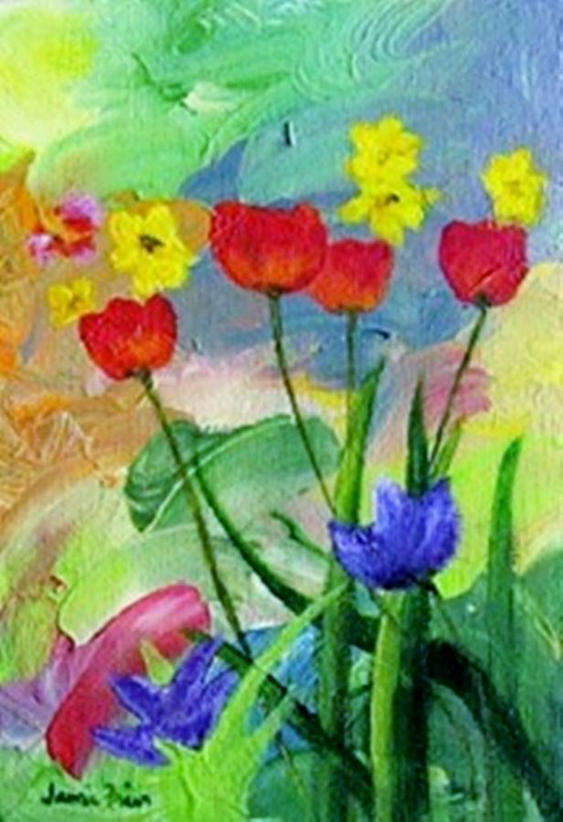 Darias Flowers Painting by Jamie Frier