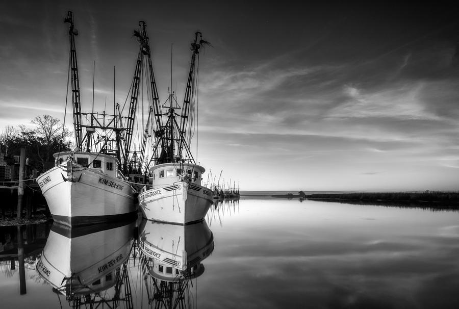 Darien Marina in Black and White Photograph by Matt Hammerstein - Fine ...