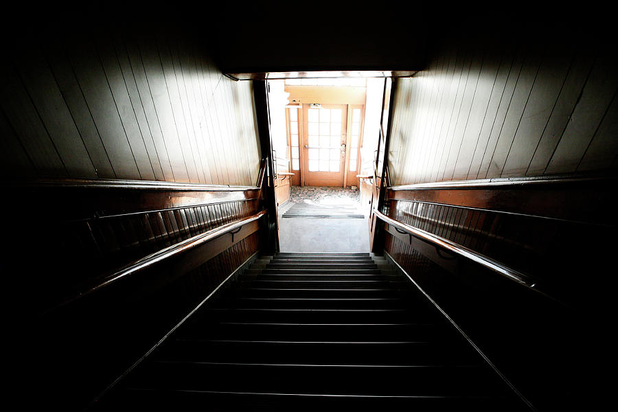 Dark and Scary Staircase Photograph by Marilyn Hunt