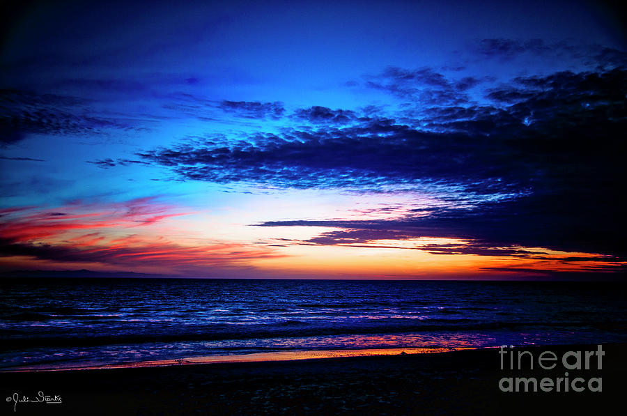 Dark Blue Malibu Sunset Photograph