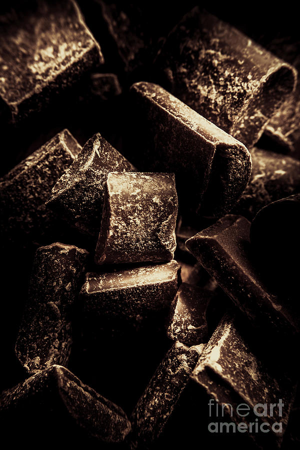 Dark chocolate confectionary macro Photograph by Jorgo Photography