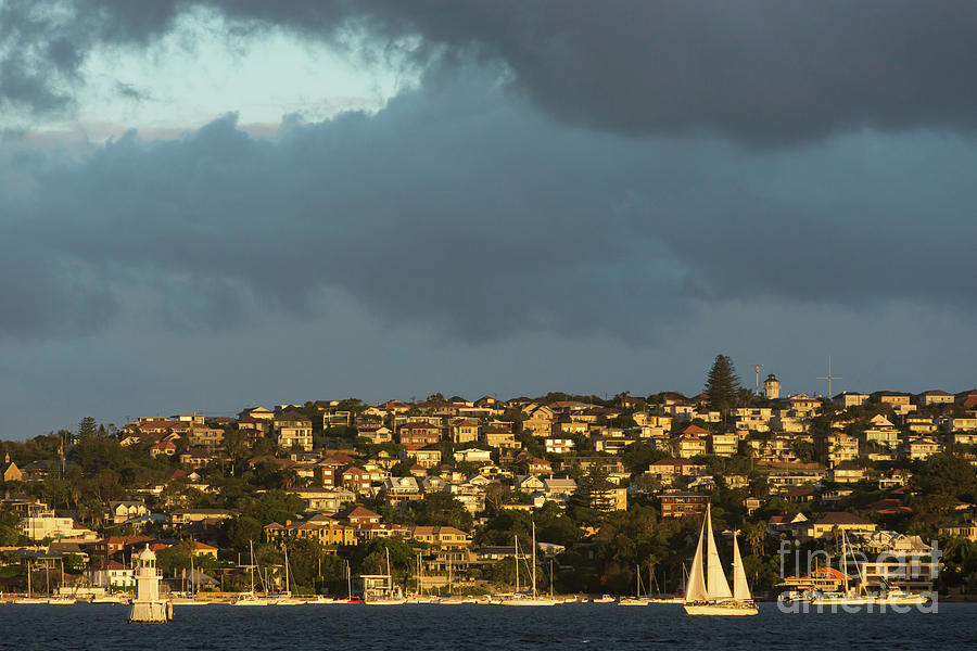 Dark clouds over Eastern suburbs of Sydney Photograph by Andrew Michael