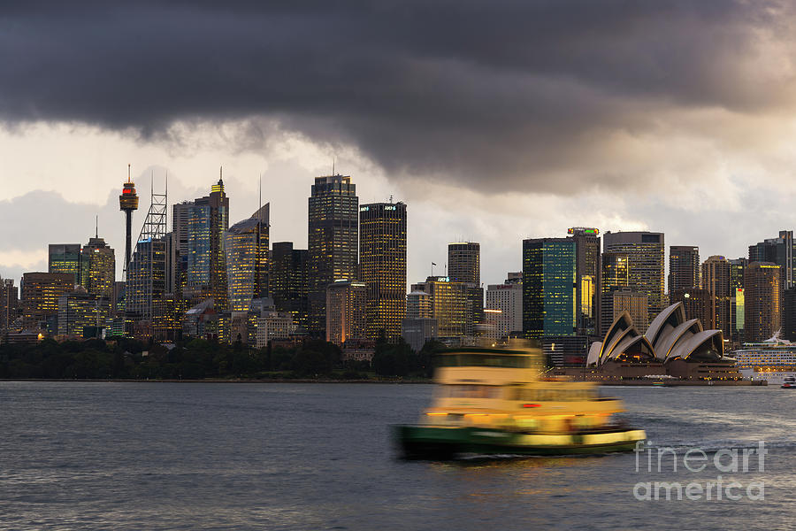 Dark clouds over Sydney Photograph by Andrew Michael