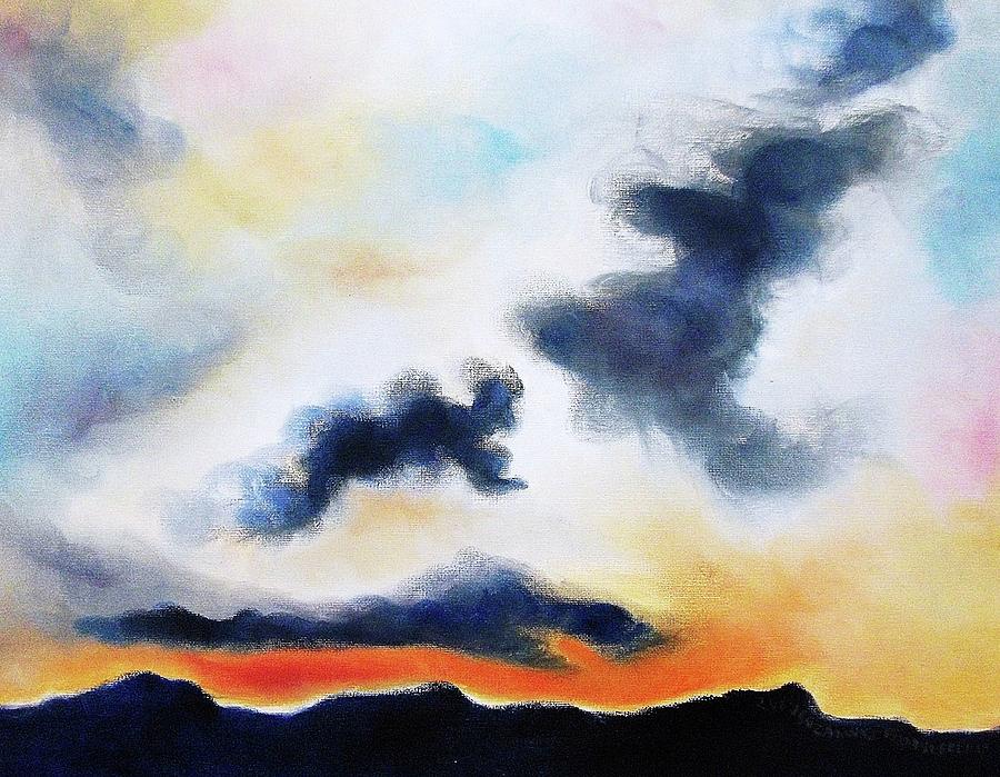 Dark Clouds Painting by Suzanne Marie Leclair Pixels