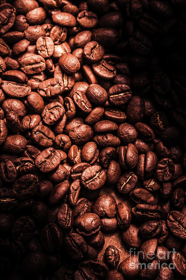 Dark coffee beans background Photograph by Jorgo Photography