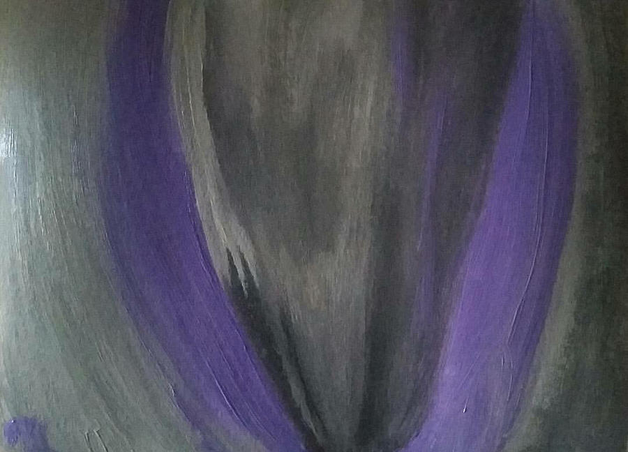Abstract Painting - Dark Flower by Vale Anoai
