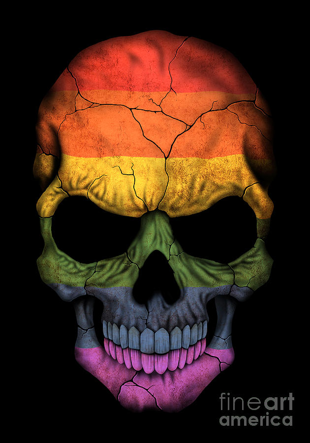 gay pride wallpaper skull