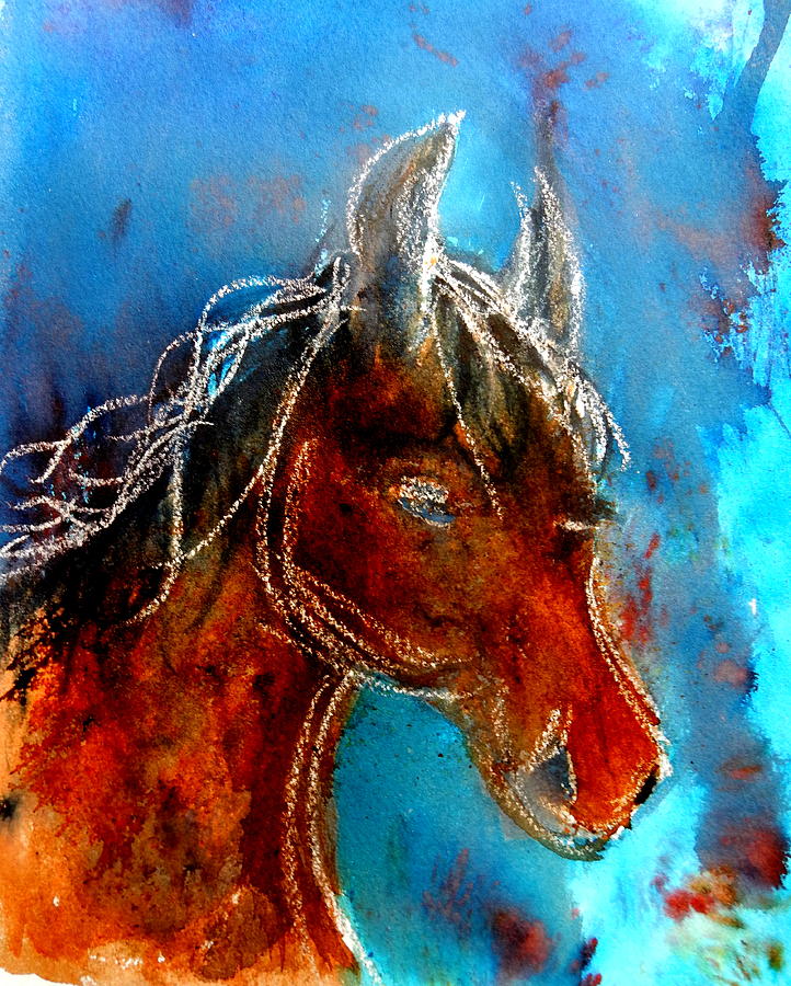 Dark Horse Painting by Betty-Anne McDonald