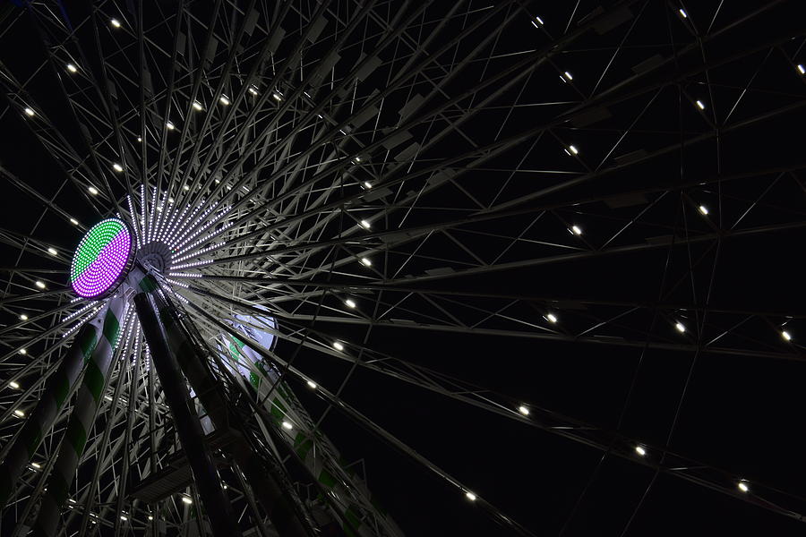 Dark Illuminated Ferris Wheel by Steven Liveoak Dark Illuminated Ferris Wheel by Steven Liveoak