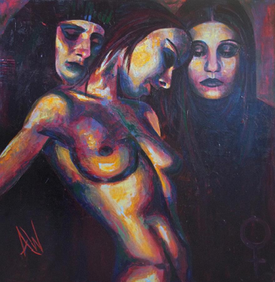 Dark love Painting by Angie Wright
