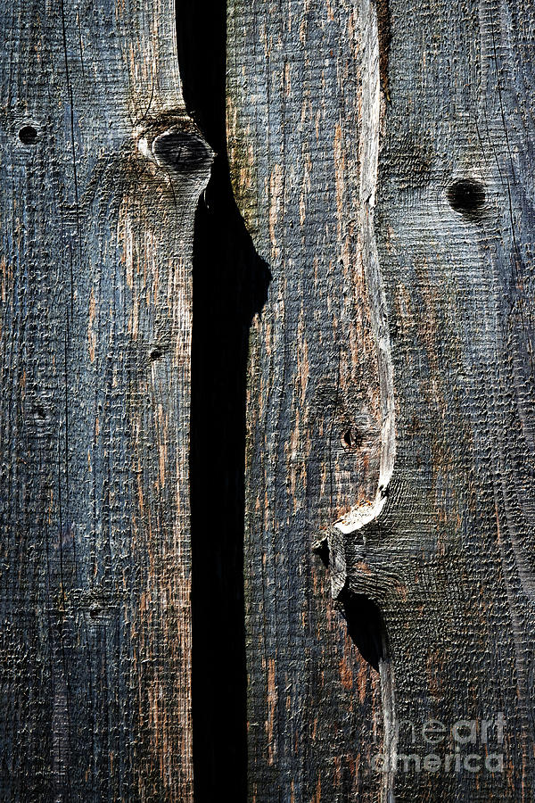 Abstract Photograph - Dark Old Wooden Boards With Shadow by Jozef Jankola