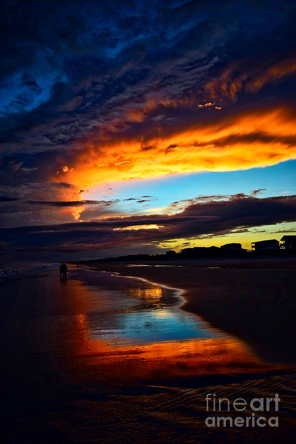 Sunset Photograph - Dark Orange Sunset by Scott Diffee