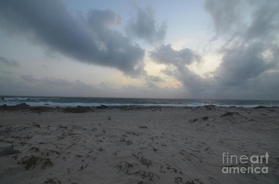 Dark Skies Over a Sand Beach in Aruba Photograph by DejaVu Designs