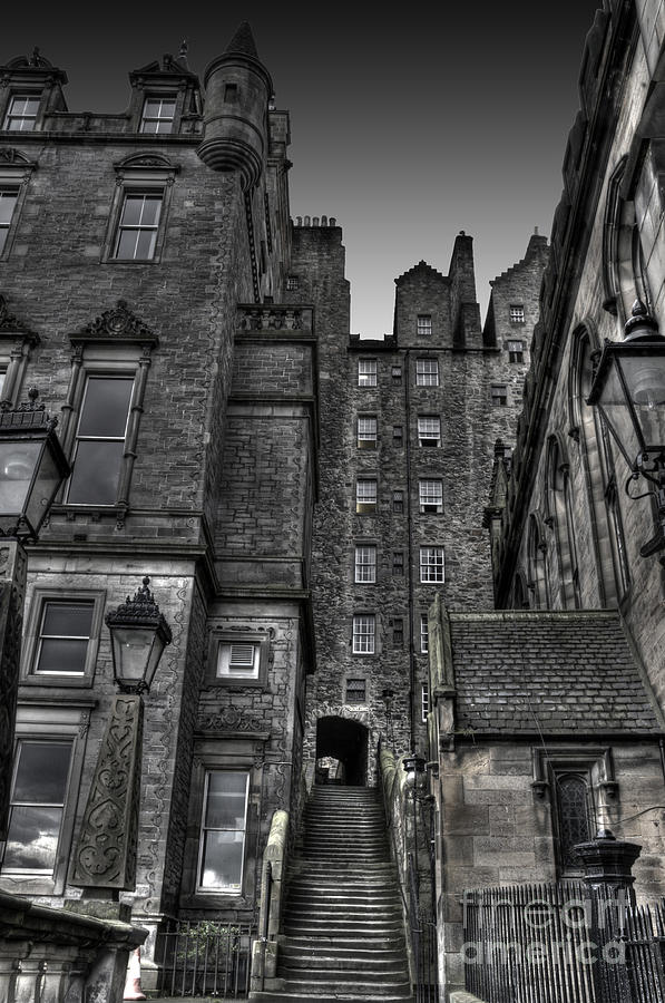 Edinburgh Photograph - Dark Steps by Marion Galt