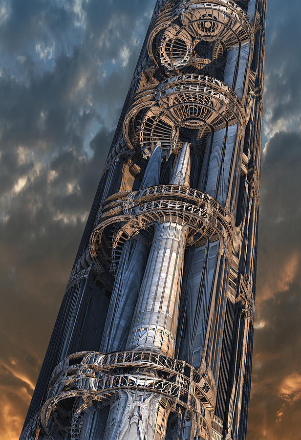 Dark Tower Digital Art by Hal Tenny