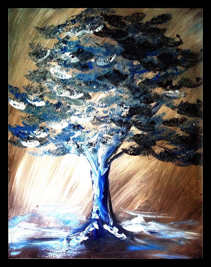 Dark Tree Painting by Brian Norris - Pixels