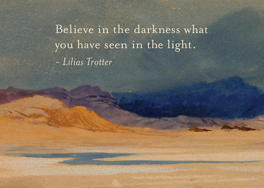 Landscape Painting - Darkness and Light by Lilias Trotter