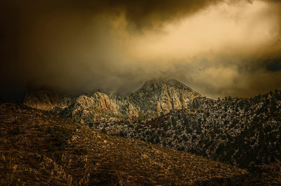 Darkness Falls Over the Sandias Photograph by Michael McKenney