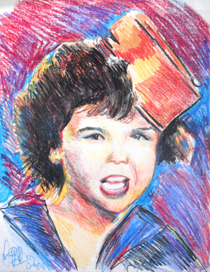 Darla Little Rascals Drawing by Jon Baldwin Art - Fine Art America