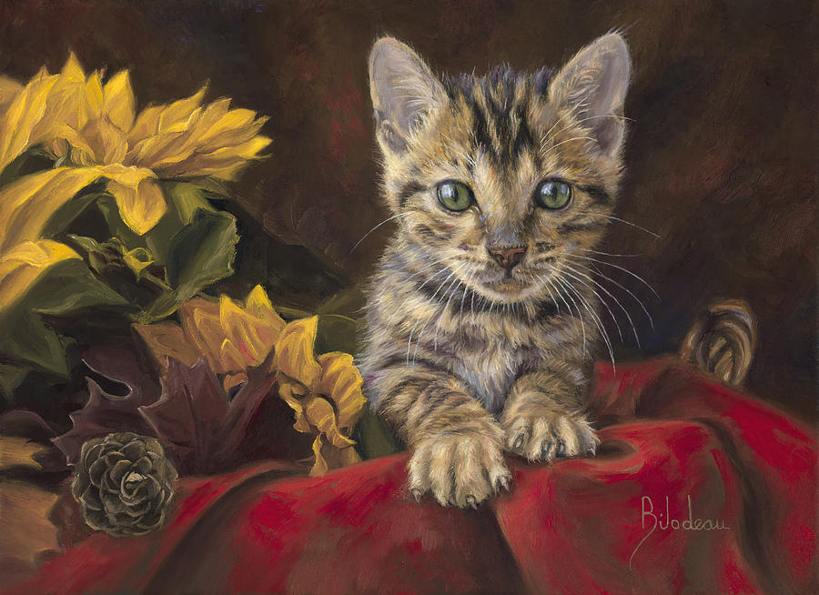 Cat Painting - Darling by Lucie Bilodeau