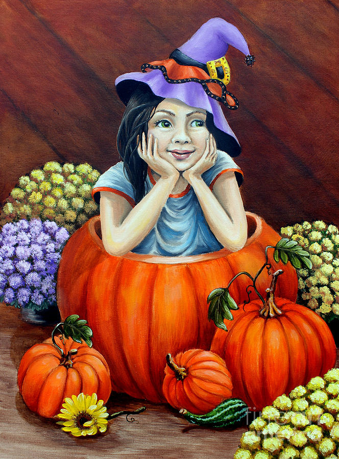 Darling pumpkin Painting by Pechez Sepehri
