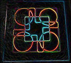 Neon Painting - Darnilliouscope Lami Tile Neon by Darnillious Designs Neon Painting - Darnilliouscope Lami Tile Neon by Darnillious Designs