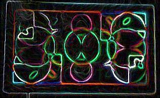 Darnilliouscope Lvndr Grn Neon Painting by Darnillious Designs Darnilliouscope Lvndr Grn Neon Painting by Darnillious Designs