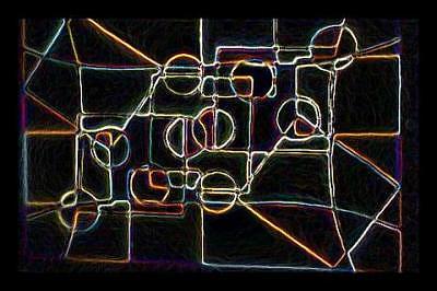 Darnilliouscope Neon Lrg Painting by Darnillious Designs Darnilliouscope Neon Lrg Painting by Darnillious Designs