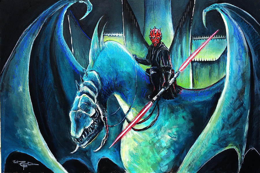 Darth Maul The Witch King Painting by Tom Carlton