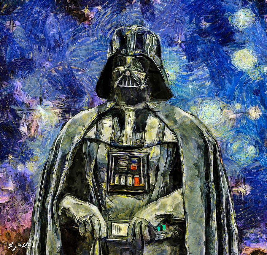 Darth Vader - Oil Digital Art by Tommy Anderson