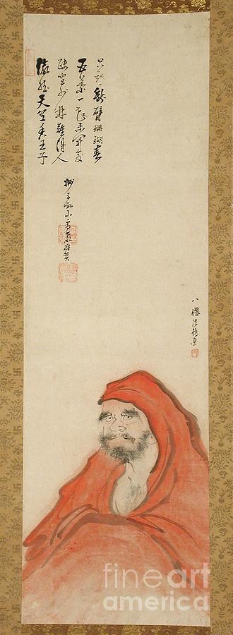 Daruma in a Red Robe Painting by Celestial Images