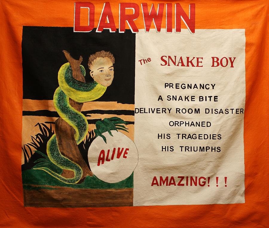 Darwin the Snake Boy Painting by Ralph LeCompte