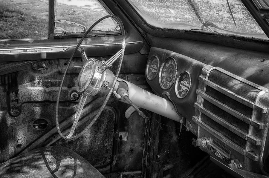 Dashboard Memories BW Photograph by James Barber