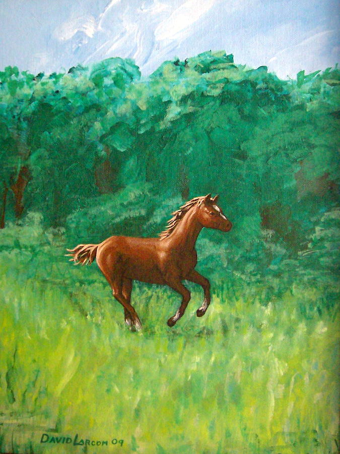 Dashing Colt Painting by David Larcom - Fine Art America