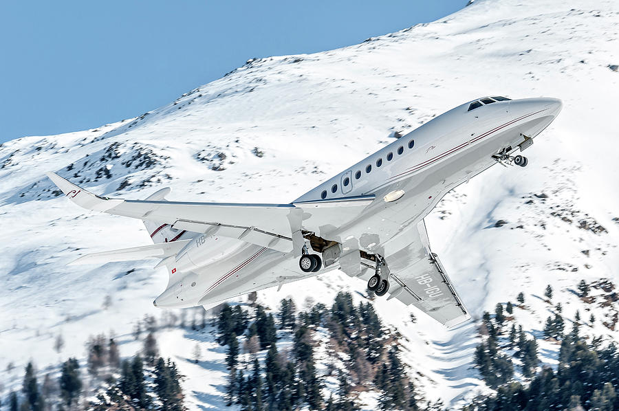 Dassault Falcon 2000 departed from St. Moritz Airport Photograph by ...