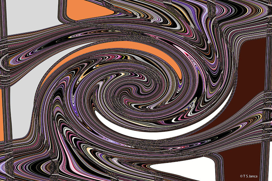 Date Palm Tree Sunset Twirl Abstract #6 Digital Art by Tom Janca