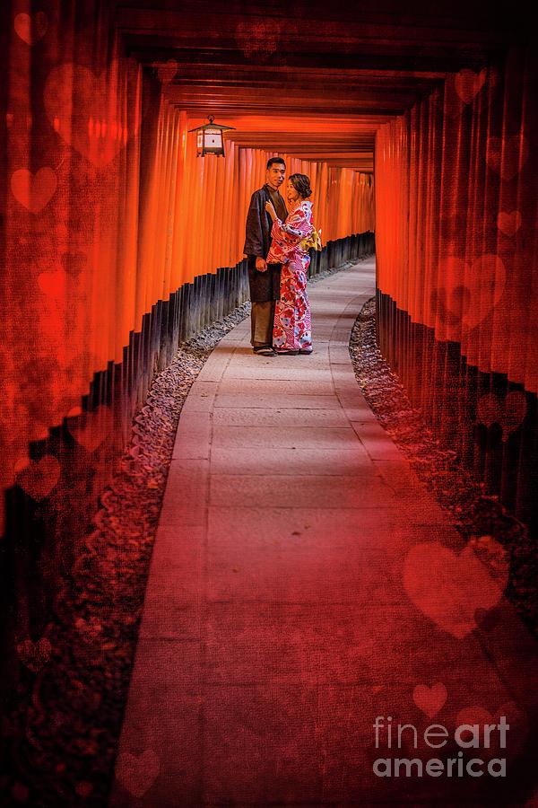 Valentines Day Photograph - Dating at Fushimi Inari by Eva Lechner