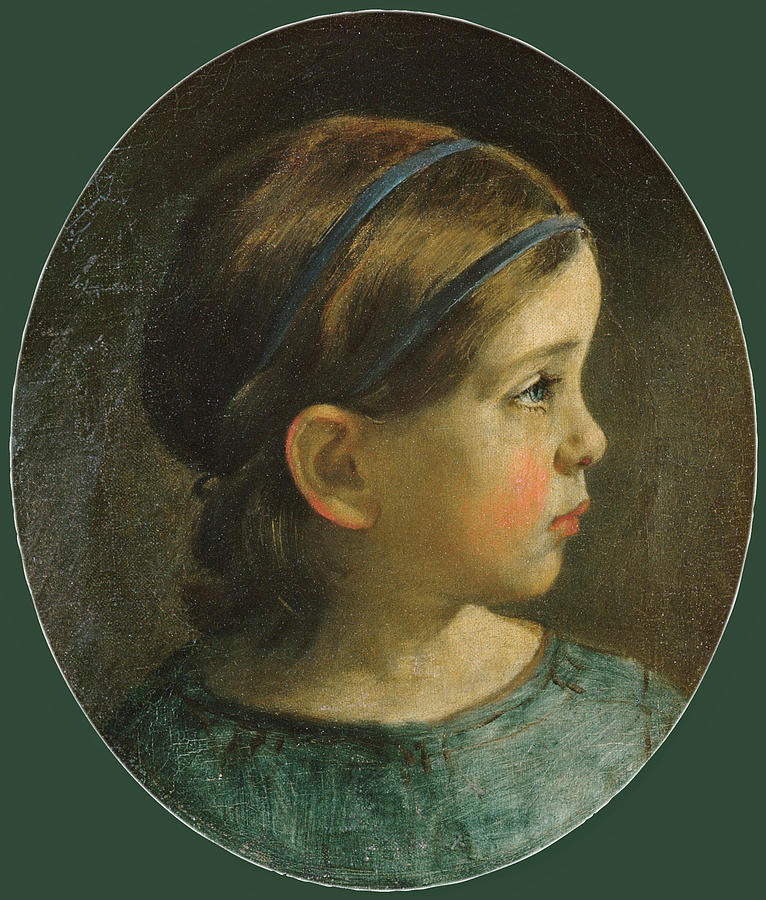 Daughter of William Page. Probably Mary Page Painting by William Page