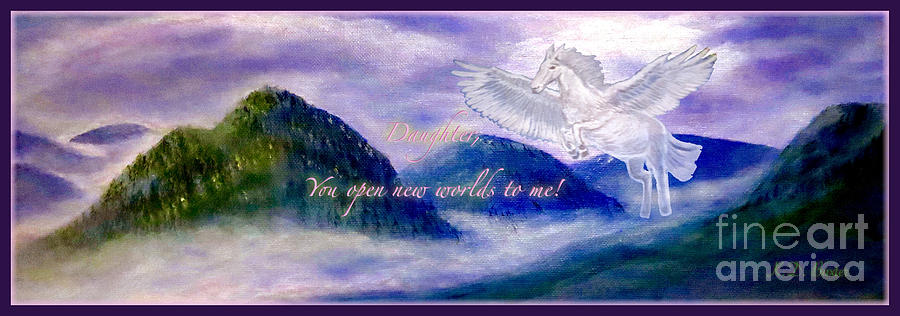 Daughter You Open New Worlds to Me Painting by Kimberlee Baxter