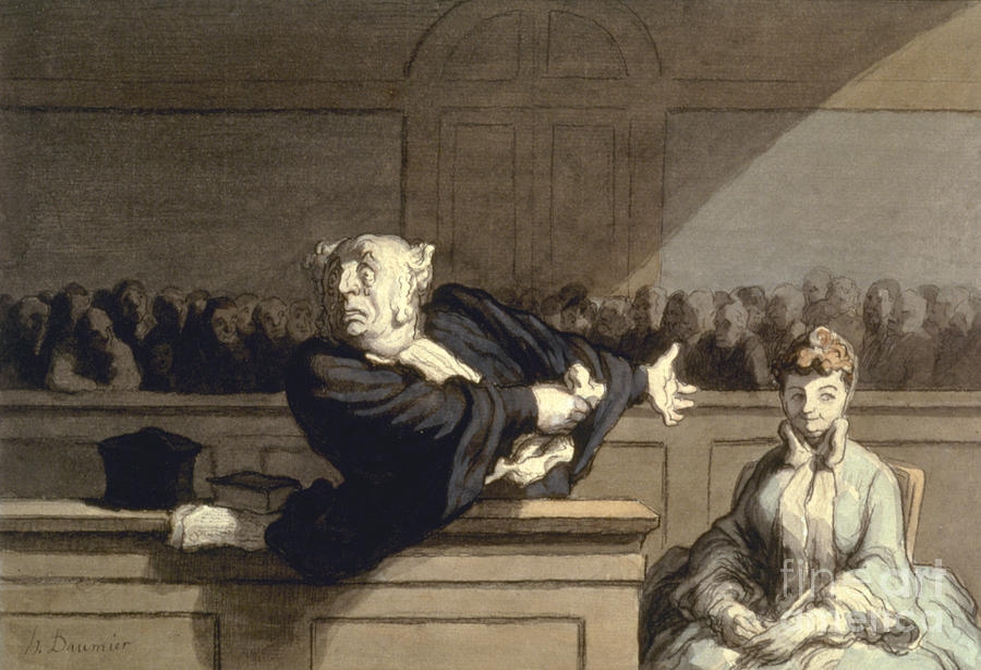 The Advocate, 1860 Painting by Honore Daumier