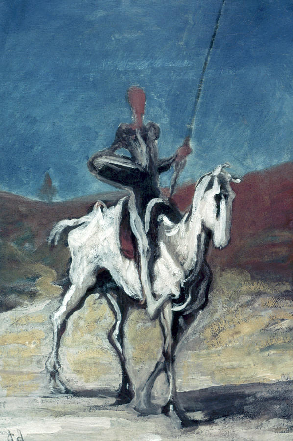 DON QUIXOTE, 19th C Photograph by Honore Daumier