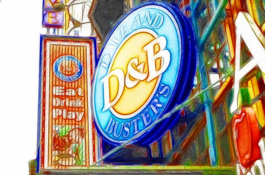Dave And Busters Painting by Jeelan Clark