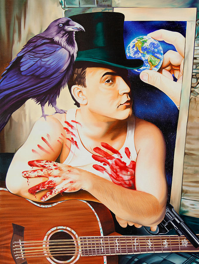 Dave Matthews-Raven Painting by Joshua Morton